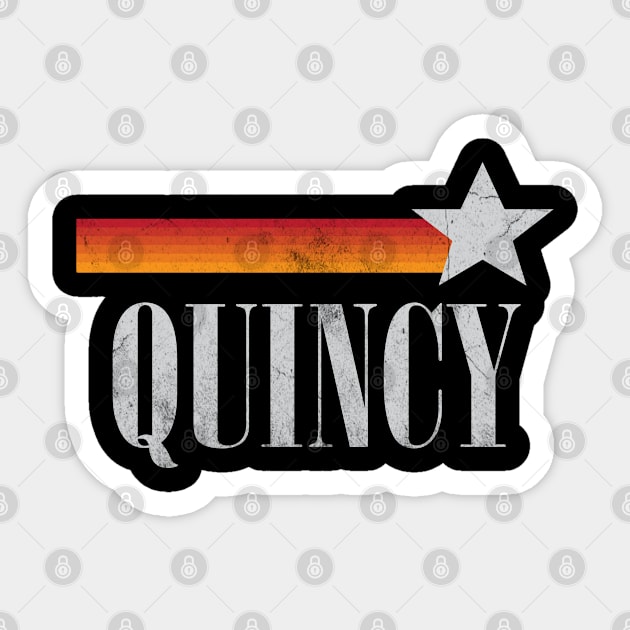 Quincy California Vintage-Style Sticker by jiromie